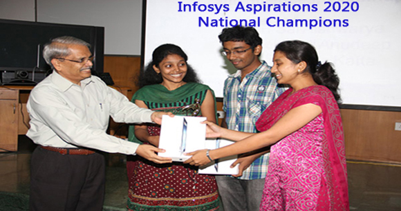 N.Anudeep , B.Sai Ishawarya, K.Sindhura from CSE were declared as National Championships in Aspirations 2020, Coding Contest from Infosys 