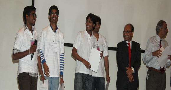 G Thakshak,L.Abhinand from CSE stood Runner Up in Code Vita 2013, TCS National Level Coding Contest 
